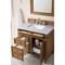 James Martin Vanities Brittany 36in Single Vanity, Saddle Brown w/ 3 CM Arctic Fall Solid Surface Top 650-V36-SBR-3AF - alternate 4